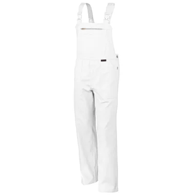 QUALITEX HIGH QUALITY WORKWEAR Latzhose classic weiß Damen: 56 Herren: 62