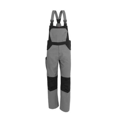 QUALITEX HIGH QUALITY WORKWEAR Latzhose X-Serie grau/schwarz Damen: 46 Herren: 52