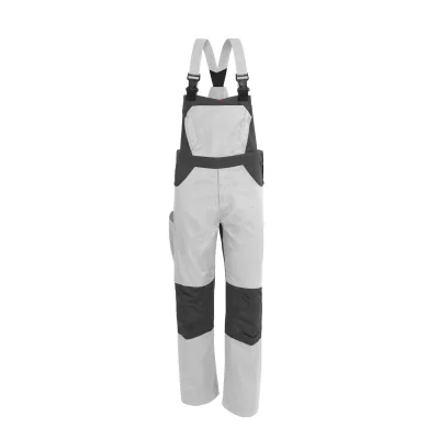 QUALITEX HIGH QUALITY WORKWEAR Latzhose X-Serie weiß/grau Damen: 40 Herren: