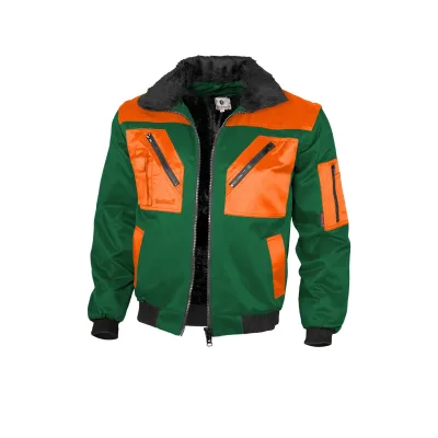 QUALITEX HIGH QUALITY WORKWEAR Pilotenjacke pilotenjacke grün/orange Damen: 52 Herren: