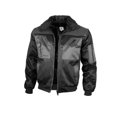 QUALITEX HIGH QUALITY WORKWEAR Pilotenjacke pilotenjacke schwarz/grau Damen: 48 Herren: