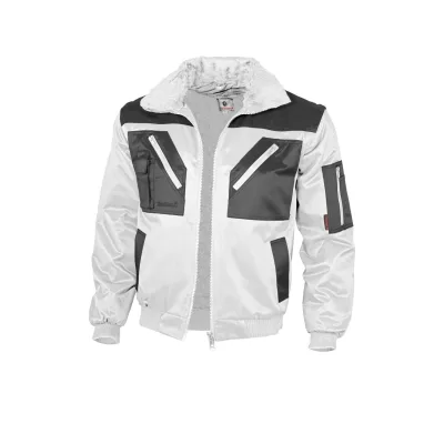 QUALITEX HIGH QUALITY WORKWEAR Pilotenjacke pilotenjacke weiß/grau Damen: 48 Herren: