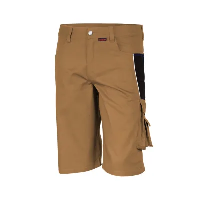 QUALITEX HIGH QUALITY WORKWEAR Shorts PRO khaki/schwarz Damen: 58 Herren: 64