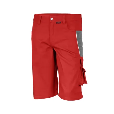 QUALITEX HIGH QUALITY WORKWEAR Shorts PRO rot/grau Damen: 36 Herren: