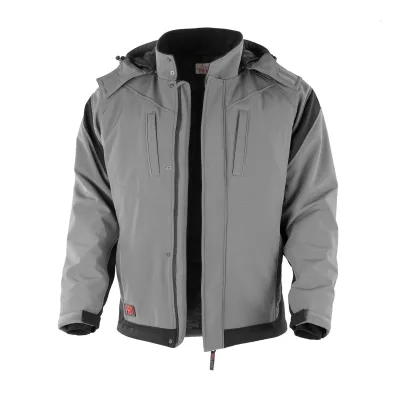 QUALITEX HIGH QUALITY WORKWEAR Softshelljacke PRO Winter grau/schwarz Damen: 64 Herren: 5XL