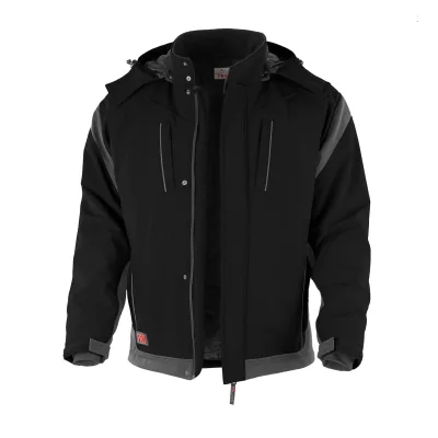 QUALITEX HIGH QUALITY WORKWEAR Softshelljacke PRO Winter schwarz/grau Damen: 60 Herren: 4XL
