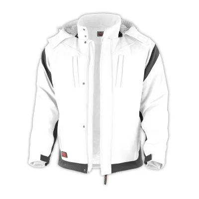 QUALITEX HIGH QUALITY WORKWEAR Softshelljacke PRO Winter weiß/grau Damen: 48 Herren: