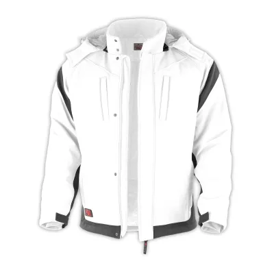QUALITEX HIGH QUALITY WORKWEAR Softshelljacke PRO Winter weiß/grau Damen: 60 Herren: 4XL