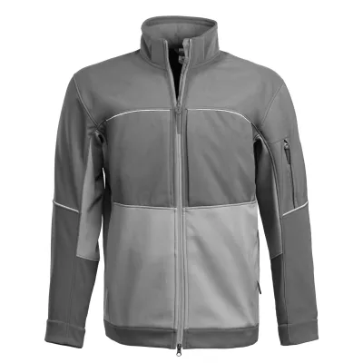 QUALITEX HIGH QUALITY WORKWEAR Softshelljacke RESIST anthrazit/grau Herren: 3XL