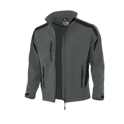 QUALITEX HIGH QUALITY WORKWEAR Softshelljacke softshell grau/schwarz Damen: 60 Herren: 4XL