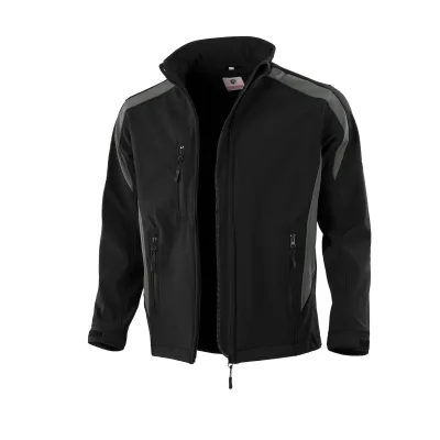 QUALITEX HIGH QUALITY WORKWEAR Softshelljacke softshell schwarz/grau Damen: 60 Herren: 4XL