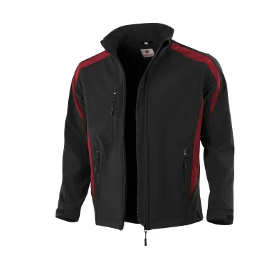 QUALITEX HIGH QUALITY WORKWEAR Softshelljacke softshell schwarz/rot Damen: 48 Herren: