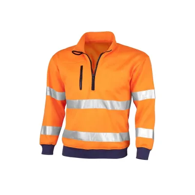 QUALITEX HIGH QUALITY WORKWEAR Sweatshirt signal warnorange Damen: 56 Herren: 3XL