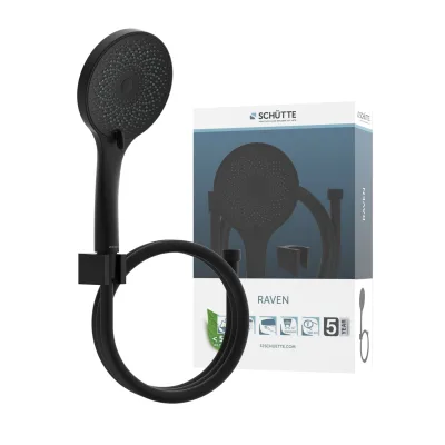 RAVEN Handbrause-Set, Schwarz matt