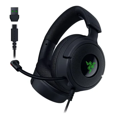 Kraken V4 X Kabelgebundenes Gaming-Headset, Schwarz