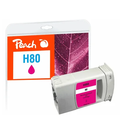 REFURBISHED – Peach HP 80  Druckerpatrone ma ersetzt HP 80 M, C4874A für z.B. HP DesignJet 1050 C, HP DesignJet 1050 C Plus, HP DesignJet 1055 CM (wiederaufbereitet)