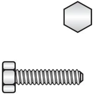 Reidl Außensechkant Sperrzahnschrauben M 5 x 20, 8.8 blank, Vollgewinde