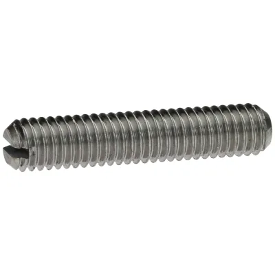 Reidl DIN 551 Gewindestifte M2x4, mit Schlitz/Kegelkuppe, 14 H blank