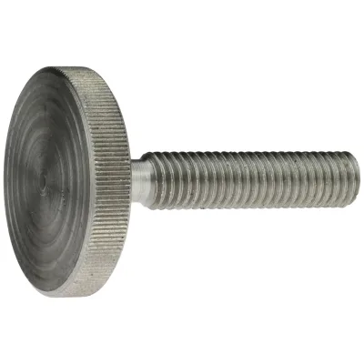Reidl DIN 653 Rändelschrauben, niedrige Form M 4 x 35, Stahl blank