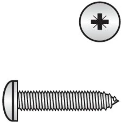 Reidl DIN 7981 Linsenkopf-Blechschrauben Kreuzschlitz Pozidrive Form C 4,8 x 38 A4 blank