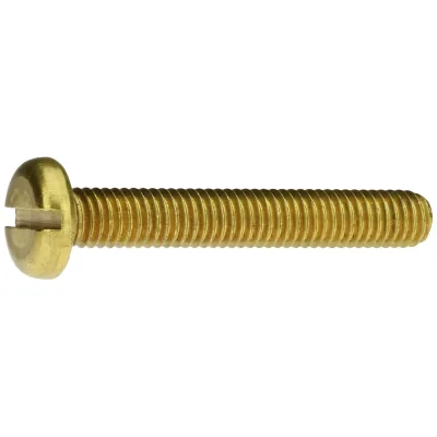 Reidl DIN 85 Flachkopfschrauben mit Schlitz M 6 x 40, Messing blank