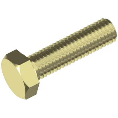 Reidl DIN 933 Sechskantschraube mit Gewinde bis Kopf M 12 x 30 Messing blank