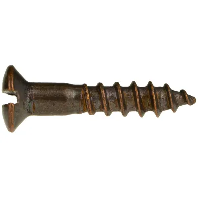 Reidl DIN 95 Holzschrauben, 4 x 25 Messing brüniert, Linsensenkkopf mit Schlitz