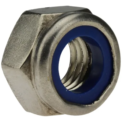 Reidl DIN 985 Sechskantmuttern mit Klemmteil, M 27,  A4 blank, niedrige Form