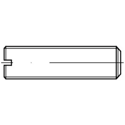 Reidl ISO 4766 Gewindestifte M3x4, mit Schlitz/Kegelkuppe, Messing blank