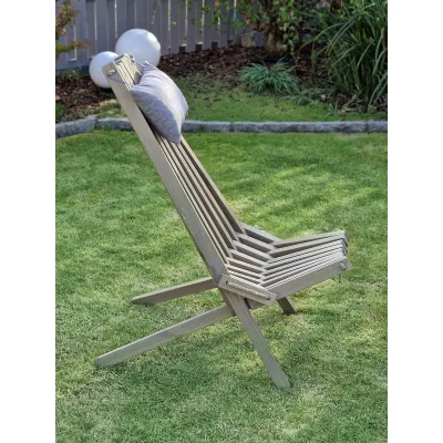 Gardenson Garten-Relaxsessel Grau 69x104x93 cm