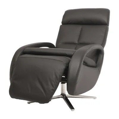 Relaxsessel MCW-L11, Design Fernsehsessel TV-Sessel Liegesessel, Liegefunktion drehbar ~ schwarz
