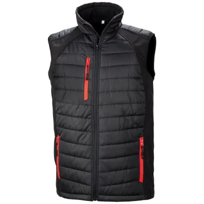 Result Core Cotton Classics-30.238X Hybrid Gilet Compass Gr. 3XL black/red