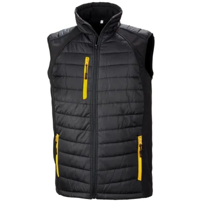 Result Core Cotton Classics-30.238X Hybrid Gilet Compass Gr. L black/yellow