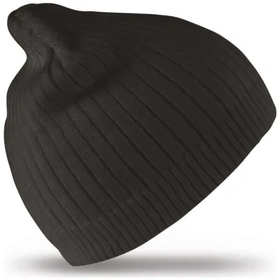 Result Headwear Cotton Classics-28.074X Rippstrick Beanie Gr. onesize black