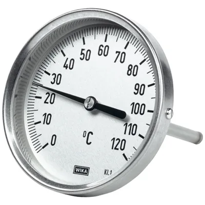 Riegler Bimetallthermometer, hochw. Ausf., L1=63/L2=43, Ø 63, 0°C bis 200°C