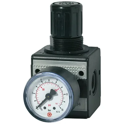 Riegler Druckregler durchg. Druckvers. »multifix«, BG 1, G 1/4, 0,1-3 bar