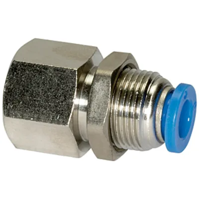 Riegler Gerade Schott-Steckverschraubung »Blaue Serie«, M22x1,0, Rc 1/2 i.