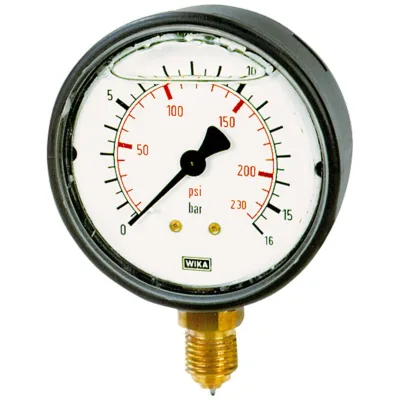 Riegler Glyzerinmanometer, Kunststoff, G 1/4 unten, 0 - 2,5 bar, Ø 63