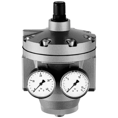 Riegler Hochleistungsdruckregler mit 2 Manometern, G 1 1/2, 0,1 - 3 bar