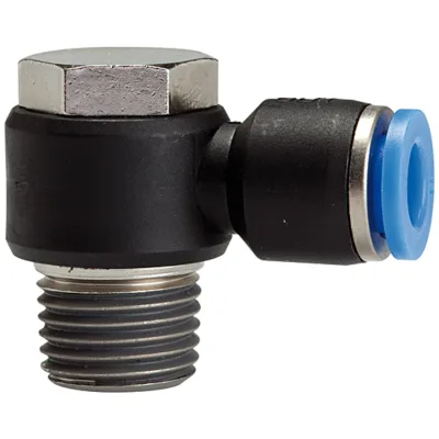Riegler L-Steckverschraubung »Blaue Serie« drehbar, R1/2 a., max.15 Ø 12mm