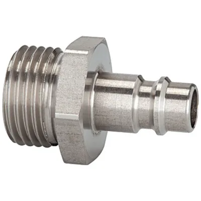 Riegler Nippel für Kupplungen NW 7,2-7,8, Edelstahl 1.4305, G 3/8 AG, max.