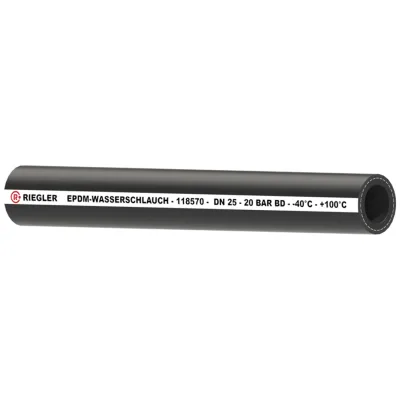 Riegler Salz- und Heißwasserschlauch EPDM, schwarz, Schl.-Ø 34x25, 40 m