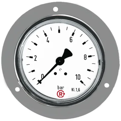 Riegler Standardmanometer, Frontring verchr., G 1/8 hinten, 0 - 4,0 bar, Ø