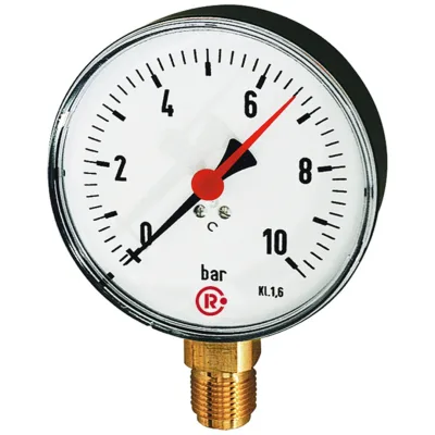 Riegler Standardmanometer, Kunststoffgeh., G 1/2 unten, 0-60,0 bar, Ø 80