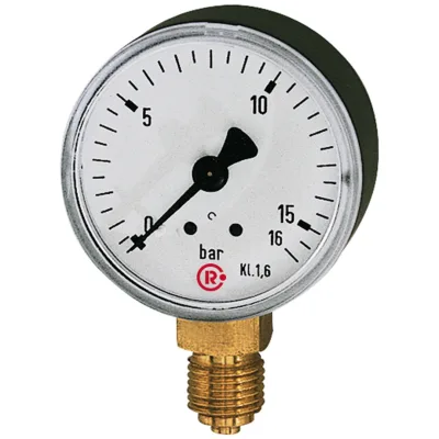 Riegler Standardmanometer, Kunststoffgeh., G 1/4 unten, 0 - 0,6 bar, Ø 63