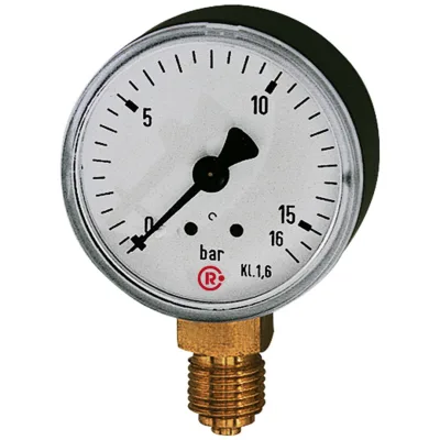 Riegler Standardmanometer, Stahlblechgeh., G 1/4 unten, -1/+0,6 bar, Ø 63