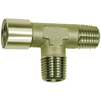 Riegler T-Stück, außen/außen/innen, G/R 3/4, SW 25, Messing vernickelt