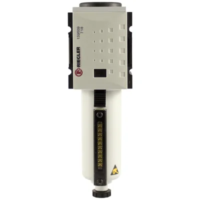Riegler Vorfilter »FUTURA«, Metallbeh., Sichtrohr, 0,3 µm, BG 4, G 1, VA