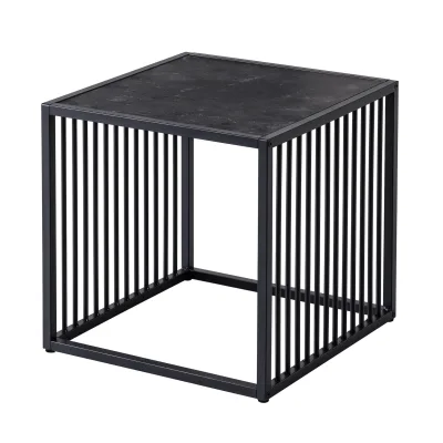 riess-ambiente Beistelltisch ARCHITECTURE - 40cm schwarz Marmor Metall