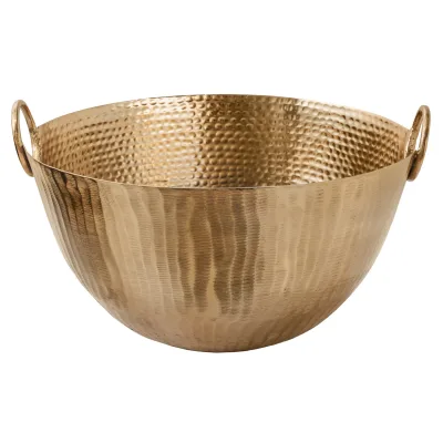 riess-ambiente Deko Schale ORIENT - 40cm gold Metall Hammerschlag Design Handgearbeitet